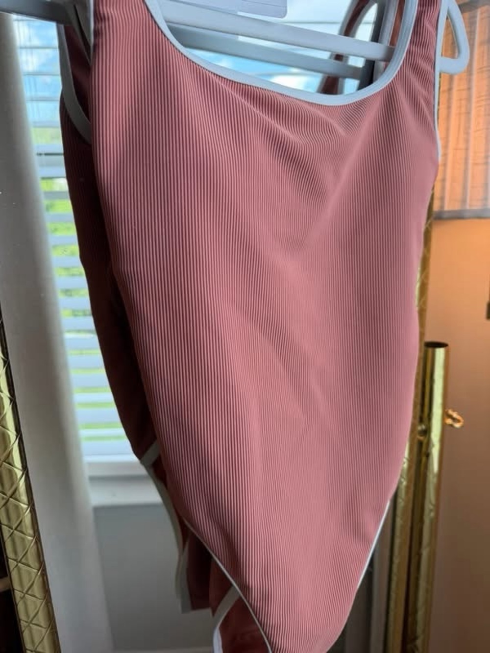 LainSnow Ribbed Sangria One Piece